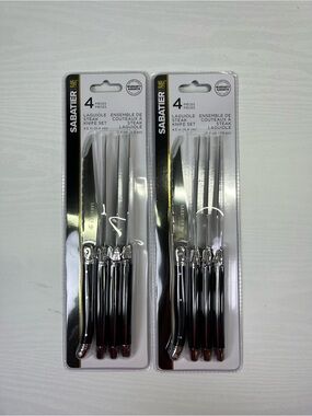 Lot of 2 Sabatier 4-Piece Steak Knife Set